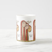 Tasse En Porcelaine We 3 Kings - Art Déco Noël Monogramme (Devant)