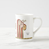 Tasse En Porcelaine We 3 Kings - Art Déco Noël Monogramme (Droite)