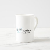 Tasse En Porcelaine Wedding Label 016 (Devant droit)