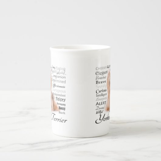 Tasse En Porcelaine Yorkie Traits Musique (Devant)