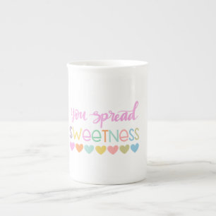 Tasse En Porcelaine You Spread Sweetness – Cute Pastel Quote Design fo