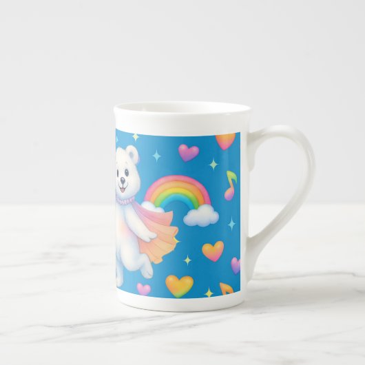 Tasse En Porcelaine Zarah the Dancing Polar Bear Custom Party Cups (Droite)