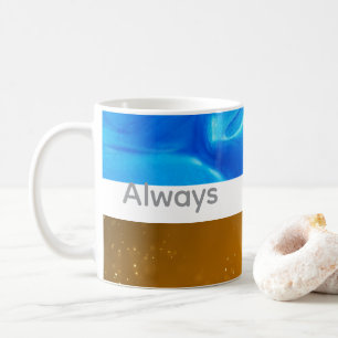 Tasse en satin gris avec définition de nom personn