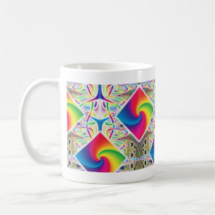 Tasse en spirale d'arc-en-ciel