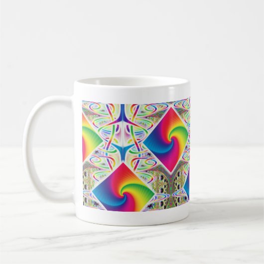 Tasse en spirale d'arc-en-ciel (Gauche)