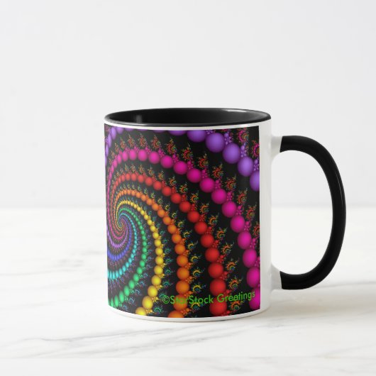 Tasse en spirale d'arc-en-ciel de fractale (Droite)