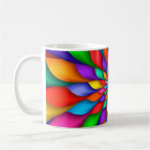 Tasse en spirale de fleur de pétales d'arc-en-ciel (Gauche)