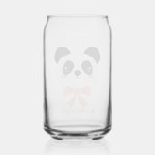 Tasse en verre à arc adorable panda (Verso)
