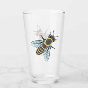 Tasse en verre abeille à miel