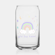 Tasse en verre Arc-en-ciel pastel