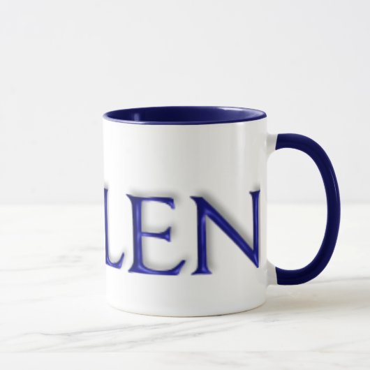 Tasse en verre bleue de KRW Hélène (Droite)