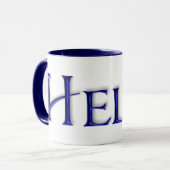 Tasse en verre bleue de KRW Hélène (Devant gauche)