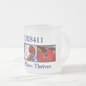 Tasse en verre BLUES411 givré (Devant droit)