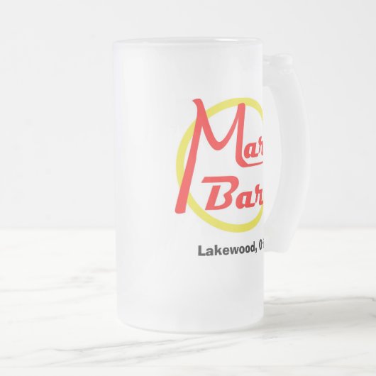 Tasse en verre de barre de Mars (Devant droit)