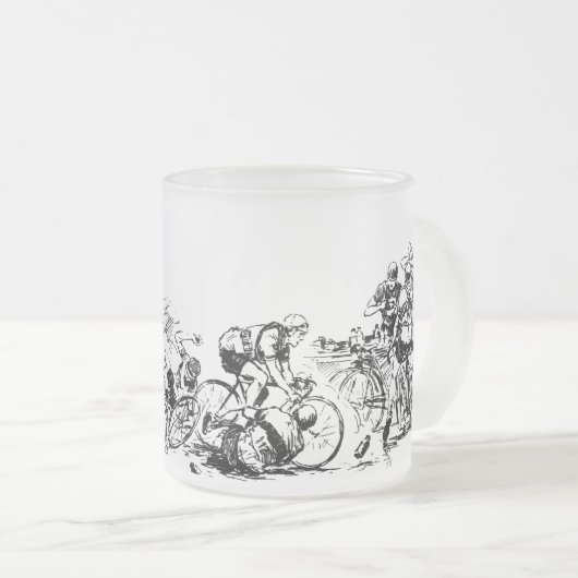 Tasse en verre « de Bicycle RACE " (Devant droit)