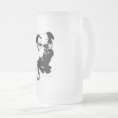 Tasse en verre de bouledogue (Devant droit)