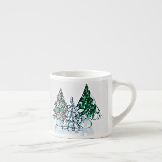 Tasse en verre de café express de forêt (Droite)