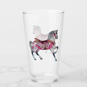 Tasse en verre de carrousel de cheval
