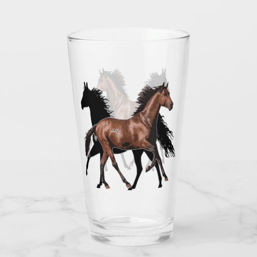 Tasse en verre de cheval (Dos)