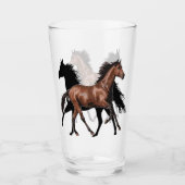 Tasse en verre de cheval (Devant)