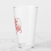Tasse en verre de Joyeux Noël (Gauche)