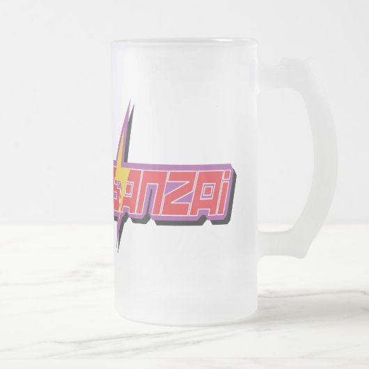 Tasse en verre de logo de Banzai (Droit)