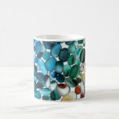 Tasse en verre de mer de pépites d'arc-en-ciel de (Centre)