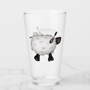 Tasse en verre de moutons de pays