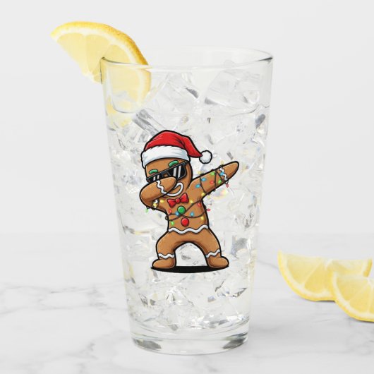Tasse en verre de Noël (Devant glace)