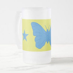 Tasse en verre dépoli avec le drapeau de Bady Bass