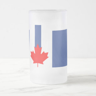 Tasse en verre dépoli avec le drapeau de Toronto,