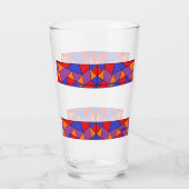Tasse en verre : design abstrait (Devant)