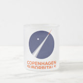 Tasse en verre givré avec le logo de Copenhague (Centre)