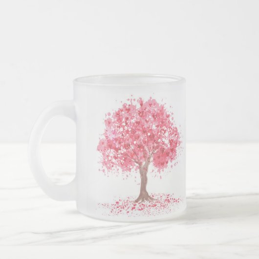 Tasse en verre givré de fleurs de cerisier (Gauche)