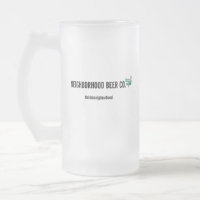 Tasse en verre givré de la bière Cie. de voisinage