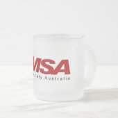 Tasse en verre givré de MSA (Devant droit)