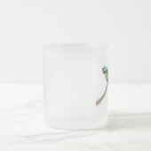 Tasse en verre givré de perruche de moustache de (Centre)
