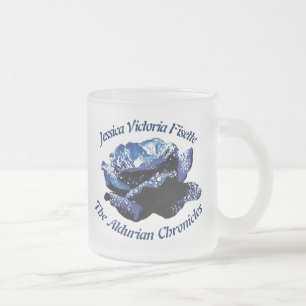 Tasse en verre givré de rose d'Aldurian