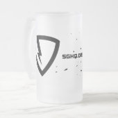 Tasse en verre givré de SG (Devant gauche)