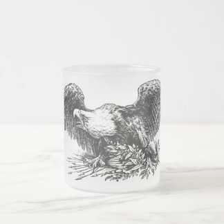 Tasse en verre givré d'Eagle de guerre
