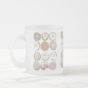 TASSE EN VERRE GIVRÉ TRICOTEZ UNE DOZAINE DE DONUT