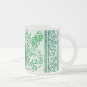 Tasse en verre givré - vert indien