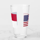 Tasse en verre patriotique avec drapeau de Carolin (Gauche)
