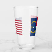 Tasse en verre patriotique avec drapeau de Carolin (Droite)