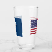 Tasse en verre patriotique avec drapeau de la Caro (Gauche)