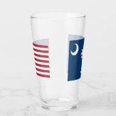 Tasse en verre patriotique avec drapeau de la Caro (Droite)