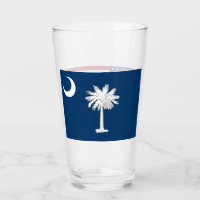 Tasse en verre patriotique avec drapeau de la Caro