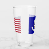 Tasse en verre patriotique avec drapeau de la Loui (Droite)