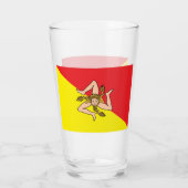 Tasse en verre patriotique avec drapeau de la Sici (Dos)