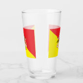 Tasse en verre patriotique avec drapeau de la Sici (Droite)